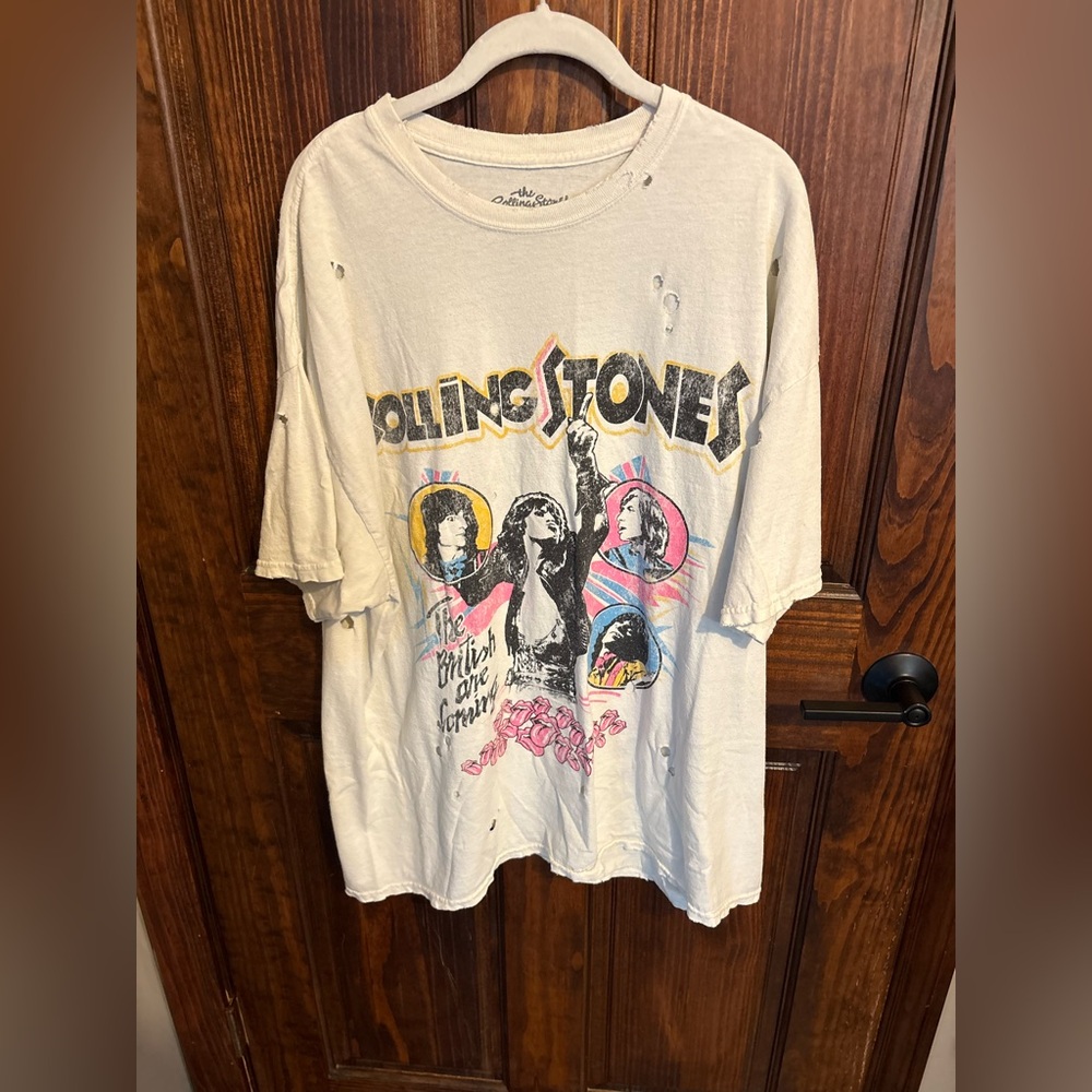 Buckle The Rolling Stones band shirt One Size distressed off-white used